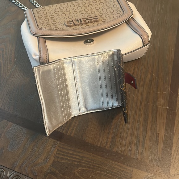 Guess purse with silver chain and wallet. - Picture 2 of 5